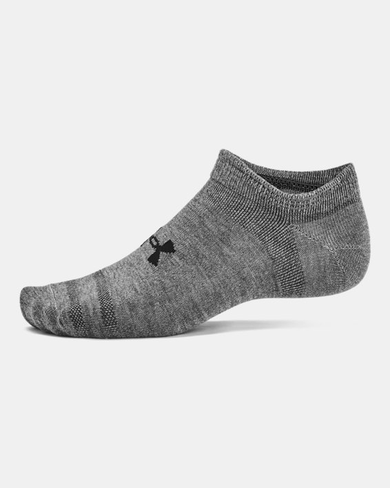 Unisex UA Essential 3-Pack No-Show Socks in Gray image number 3
